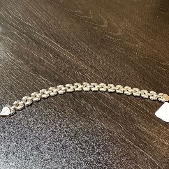 SALE! Unisex 7.25" Solid Sterling silver bracelet stamped 925 Italy! - Picture 3 of 12